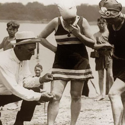 Measuring Bathing Suits, If They Were Too Short, Women Would Be Fined, 1920’s
