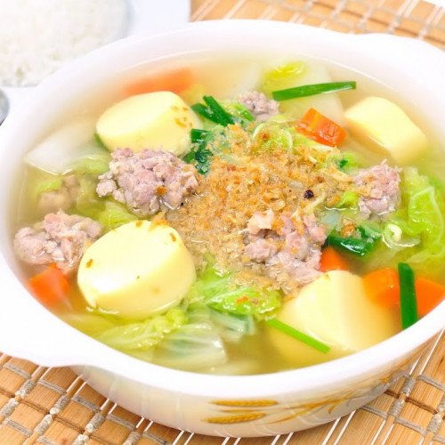 แกงจืดเต้าหู้หมูสับ
